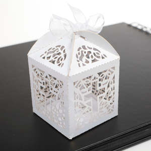 Wedding Favour Bags Bomboniere: CLEARANCE Favour Bomboniere Box - Laser Cut