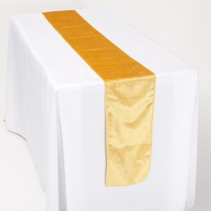 Velvet Table Runners: Velvet Table Runners - Gold