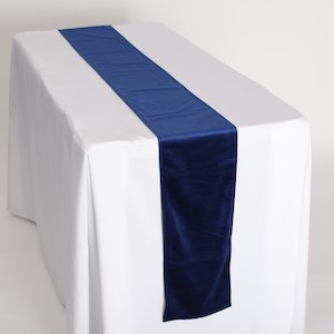 Velvet Table Runners: Velvet Table Runners - Navy
