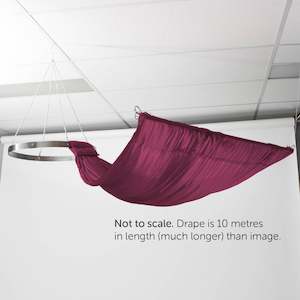 Ceiling Drape Ice Silk Satin - Burgundy - 10m