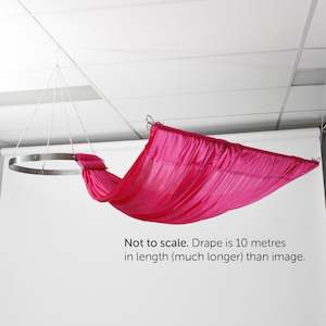 Ceiling Drape Ice Silk Stitching: Ceiling Drape Ice Silk Satin - Hot Pink - 10m