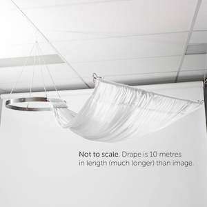 Ceiling Drape Ice Silk Stitching: Ceiling Drape Ice Silk Satin - White - 10m