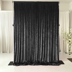 Fabric Velvet: Black Velvet Backdrop Curtain - 3 meters length x 3 meters high