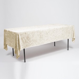 Fabric Velvet: CLEARANCE Gold Velvet Rectangle Tablecloth (153x259cm)