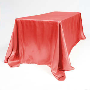 Christmas Tablecloths And Christmas Overlays: Red Rectangle SATIN Tablecloth (220x330cm)