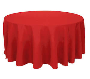 Round Christmas Tablecloths: Red Round Tablecloth (260cm)