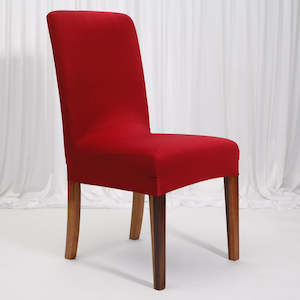 Lycra Dining Chair Covers (Toppers) - Burgundy Wine Red