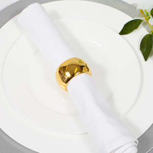 Christmas Napkin Rings: Dark Gold Napkin Ring - Classic Luxe Style