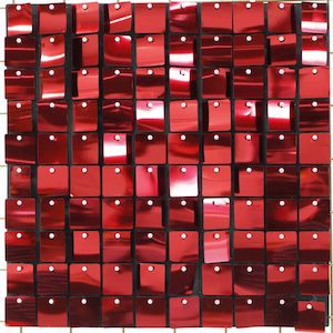 Christmas Backdrops: Sequin Shimmer Wall Backdrop Panels - Red