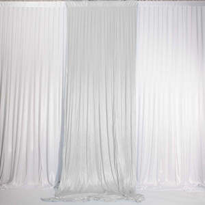 Christmas Backdrops: Silver Ice Silk Satin Backdrop Convertible Panels 1mx3m