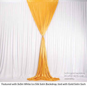 Gold Ice Silk Satin Backdrop Convertible Panels 1mx3m