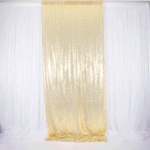 Christmas Backdrops: Champagne Gold Sequin Backdrop Curtain 1.25m x 3m