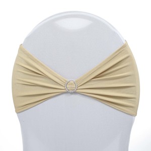 Lycra Chair Bands Shimmer - Champagne Gold