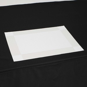 Placemat: CLEARANCE Woven Place Mats - White