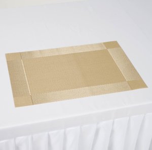 Placemat: Woven Place Mats - Gold
