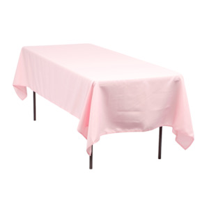 The Look Red Tulle And Hessian Boho Christmas: Light Pink Rectangle Tablecloth (153x259cm)