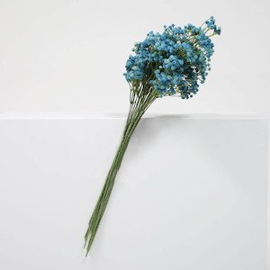 CLEARANCE Baby's Breath Bouquet Premium Stems - Light Blue (60cm)