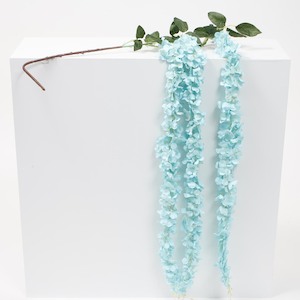CLEARANCE Large Premium Hanging Wisteria Garland - Turquoise (1.6m)