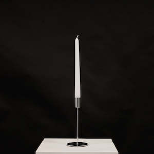 Taper Candle Holders - Silver (18cm)