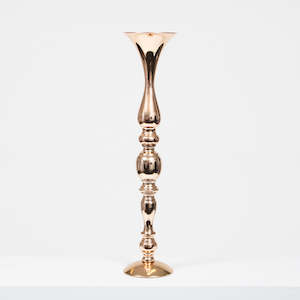 Gold Candlestick Pedestal Candelabra and Centrepiece Vase - (58cm Tall)