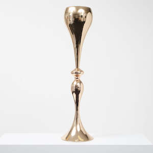 Candle Holders And Candelabra: Tear Drop Centrepiece Vase - (Gold) 65cm Tall