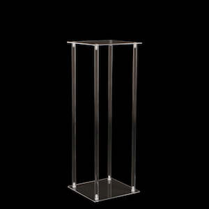 Clear Acrylic Plinth 80cmx29cmx29cm