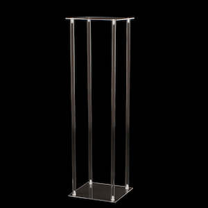 Clear Acrylic Plinth 100cmx29cmx29cm