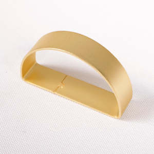 Christmas Napkin Rings: Arched Napkin Ring - Matte Gold