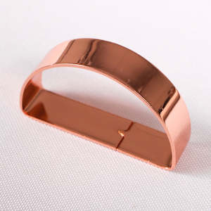 Christmas Napkin Rings: Arched Napkin Ring - Metallic Rose Gold