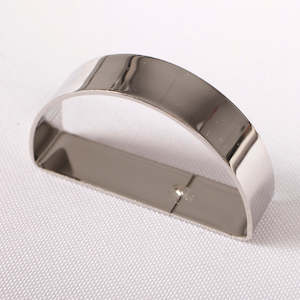 Christmas Napkin Rings: Arched Napkin Ring - Metallic Silver