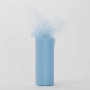Tulle Fabric Rolls: Small Soft Tulle Fabric Roll - Light Blue (22m Length)