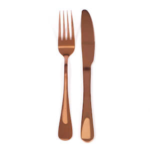 2pc Cutlery Set (Knife & Fork) - Rose Gold