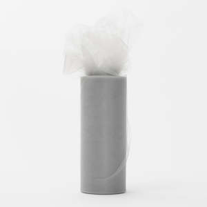 CLEARANCE Small Soft Tulle Fabric Roll - Silver (15cmx22m)