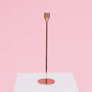 Christmas Table Linen And Decorations: Taper Candle Holders Classic Flared Style - Gold (33cm)