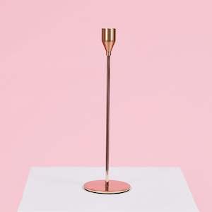 Taper Candle Holders Classic Flared Style - Gold (28cm)