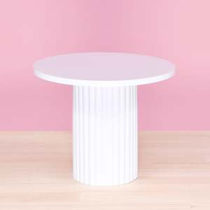 Cake Stands And Centrepiece Platforms: Cake Stand - Ribbed - White (25x20.5cm)