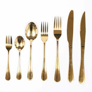 Charger Plates: Cutlery Set - Gold (7pc)