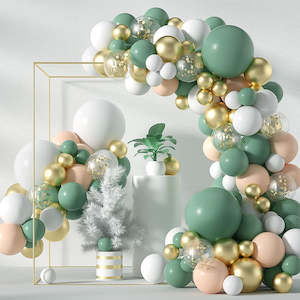 Balloon Garland Kit Stitching: CLEARANCE Balloon Garland Kit - Green, Gold, White, Blush (117pc)
