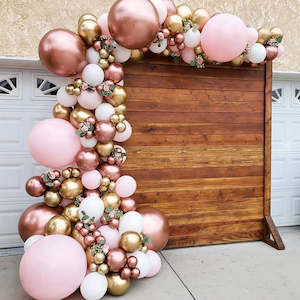 Balloon Garland Kit - Rose Gold Theme / Pink, Gold (148pc)