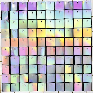 Shimmer Sequin Wall Panel Stitching: Sequin Shimmer Wall Backdrop Panels - Holographic - Rainbow