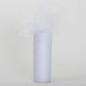 Small Soft Tulle Fabric Roll - White (15cmx22m)