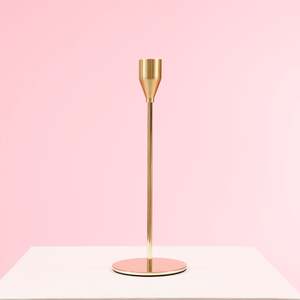 Taper Candle Holders Classic Flared Style - Gold (23cm)