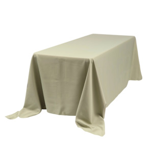 The Look Red Tulle And Hessian Boho Christmas: Rectangle Tablecloth - Sage (153x259cm)