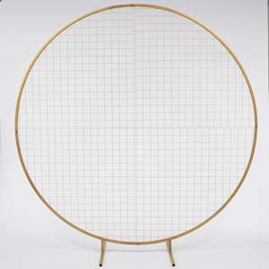 Round Mesh Frame Stand / Balloon Arch - Gold (2m - 4 Parts)