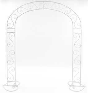 Balloon Garland Kit: Vintage Scroll Wedding Arch / Stand - White