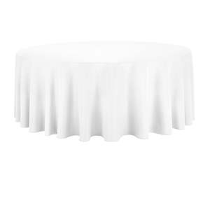 Premium Round Tablecloth - White (320cm)
