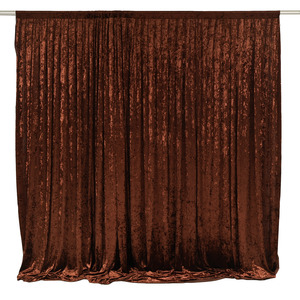 Fabric Velvet: Velvet Backdrop Curtain - Chocolate Brown (3x3m)