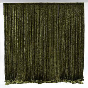 Fabric Velvet: Velvet Backdrop Curtain - Olive (3x3m)