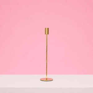 Taper Candle Holders Modern Straight Style - Gold (33cm)