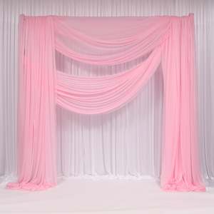 Outdoor Events: Sheer Stretch Crepe Chiffon Fabric - Light Pink (1.6x28m)